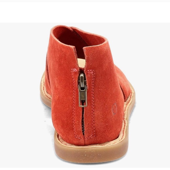 BORN IWA Red Suede Women's Sandals New in Box - Picture 3 of 5